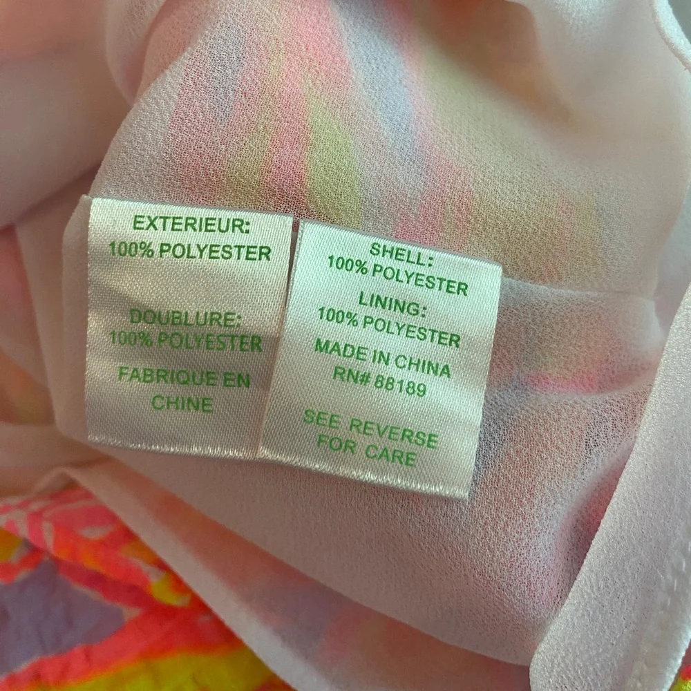 Lilly Pulitzer One Shoulder Dress in Pink and Orange - Picture 6 of 9